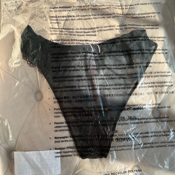 Savage X Fenty Black Caviar Renaissance Rose Brazilian Panty - Picture 9 of 14